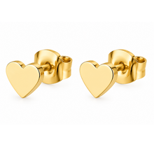 Goodies Label Goudkleurige Hartjes Oorstuds 5 mm | Stainless Steel