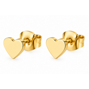 Goodies Label Goudkleurige Hartjes Oorstuds 5 mm | Stainless Steel