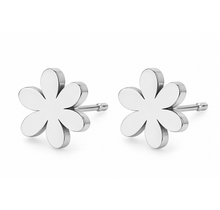 Goodies Label Zilverkleurige Daisy Oorstuds 8 mm | Stainless Steel
