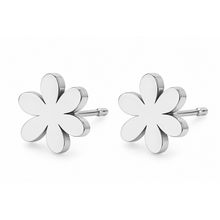 Goodies Label Zilverkleurige Daisy Oorstuds 8 mm | Stainless Steel