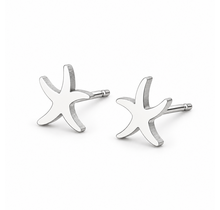 Goodies Label Zilverkleurige Zeester Oorstuds 8 mm | Stainless Steel