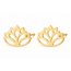 Goodies Label Goodies Label Goudkleurige Lotus Oorstuds 10 mm | Stainless Steel