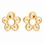 Goodies Label Goodies Label Goudkleurige Bloem Studs 8 mm | Stainless Steel