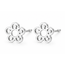 Goodies Label Goodies Label Zilverkleurige Bloem Studs 8 mm | Stainless Steel