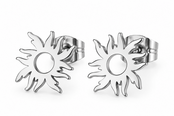 Goodies Label Zilverkleurige Zon Oorstuds | Stainless Steel