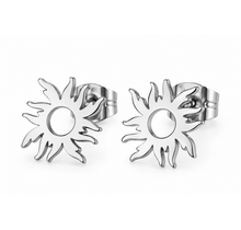 Goodies Label Zilverkleurige Zon Oorstuds | Stainless Steel