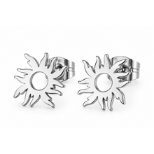 Goodies Label Zilverkleurige Zon Oorstuds | Stainless Steel
