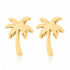 Goodies Label Goodies Label Goudkleurige Palmboom Oorstuds | Stainless Steel