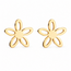 Goodies Label Goodies Label Goudkleurige Open Bloem Oorstuds | Stainless Steel