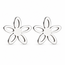 Goodies Label Goodies Label Zilverkleurige Open Bloem Oorstuds | Stainless Steel
