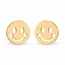 Goodies Label Goodies Label Goudkleurige Smiley Oorstuds 8 mm | Stainless Steel