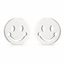 Goodies Label Goodies Label Zilverkleurige Smiley Oorstuds 8 mm | Stainless Steel