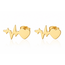 Goodies Label Goodies Label Goudkleurige Heartbeat Oorstuds 10 mm | Stainless Steel