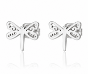 Goodies Label Zilverkleurige Libelle Oorstuds 9 mm | Stainless Steel