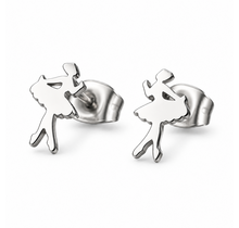 Goodies Label Zilverkleurige Ballerina Oorstuds 7 mm | Stainless Steel