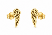 Goodies Label Goudkleurige Angel Wing Oorstuds | Stainless Steel