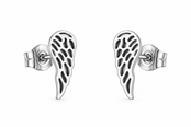 Goodies Label Zilverkleurige Angel Wing Oorstuds | Stainless Steel