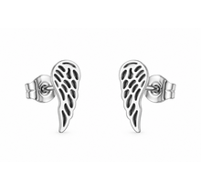 Goodies Label Zilverkleurige Angel Wing Oorstuds | Stainless Steel