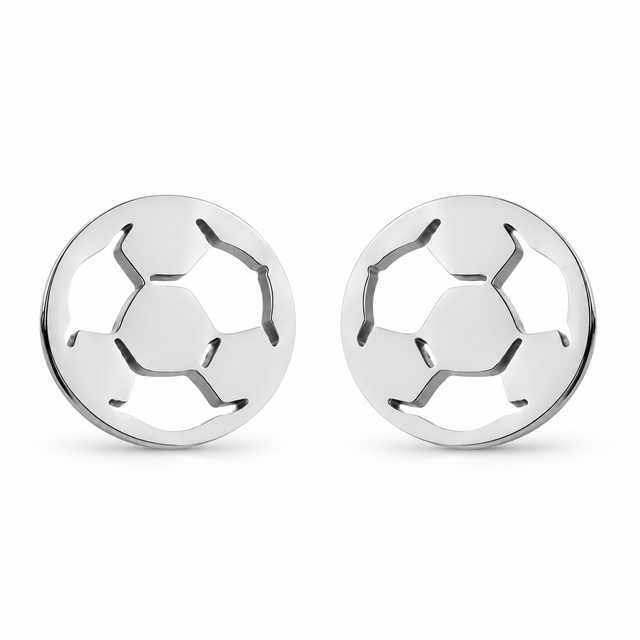 Goodies Label Zilverkleurige Voetbal Studs | Stainless Steel | 9 mm