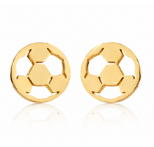 Goodies Label Goudkleurige Voetbal Studs | Stainless Steel | 9 mm