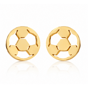 Goodies Label Goudkleurige Voetbal Studs | Stainless Steel | 9 mm