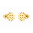 Goodies Label Goodies Label Goudkleurige Smiley Sun Studs 10 mm | Stainless Steel
