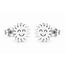 Goodies Label Goodies Label Zilverkleurige Smiley Sun Studs 10 mm | Stainless Steel