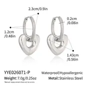 Goodies Label Zilverkleurige Hart Oorringen 2,3 cm | Stainless Steel