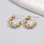 Goodies Label Goodies Label Bicolor Twisted Hoops 1,8 cm | Stainless Steel Oorbellen