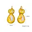 Goodies Label Goodies Label Goudkleurige Crystal Drop Oorbellen Geel 23 mm