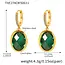 Goodies Label Goodies Label Goudkleurige Oorringen Groen Glas & Zirconia | Stainless Steel