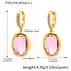 Goodies Label Goodies Label Goudkleurige Oorringen Roze Glas & Zirconia | Stainless Steel