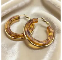 Goodies Label Grote Statement Hoops Amber Goud | Lichtgewicht Oorbellen