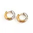 Goodies Label Goodies Label Bicolor Hoops Goud & Zilver | Stainless Steel Oorringen