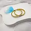 Goodies Label Goodies Label Goudkleurige Statement Hoops met Pareltjes | Stainless Steel