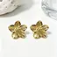 Goodies Label Goodies Label Goudkleurige Bloem Statement Oorstuds 2,1 cm | Stainless Steel
