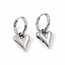 Goodies Label Stainless steel oorbellen met hartje – Zilverkleurige hoops