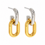Goodies Label Goodies Label Bicolor Statement Oorbellen Goud & Zilver | Stainless Steel