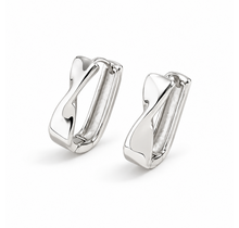 Goodies Label Zilverkleurige Geometric Twist Hoops 20 mm | Stainless Steel