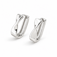 Goodies Label Zilverkleurige Geometric Twist Hoops 20 mm | Stainless Steel