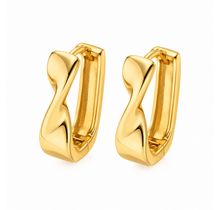Goodies Label Goudkleurige Geometric Twist Hoops 20 mm | Stainless Steel