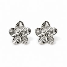 Goodies Label Zilverkleurige Bloem Statement Oorstuds 2,1 cm | Stainless Steel