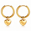 Goodies Label Goodies Label Hearts" PVD Gold-Plated Steel Earrings - Intensity