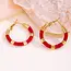 Goodies Label Goodies Label Rode Hoops met Goudkleurige Details | Statement Oorringen