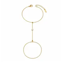 Goodies Label Goudkleurig Handsieraad met Zirconia | Stainless Steel
