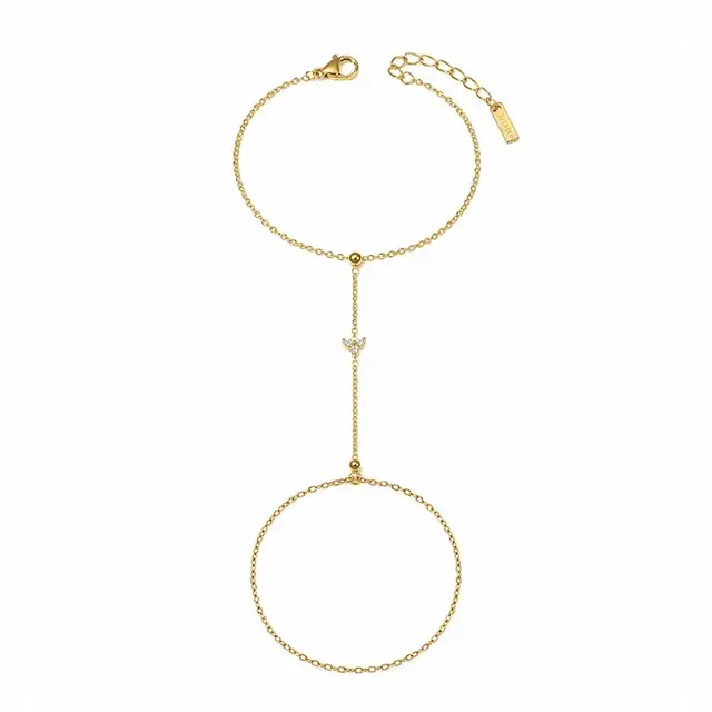 Goodies Label Goudkleurig Handsieraad met Zirconia | Stainless Steel