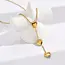 Goodies Label Goodies Label Goudkleurige Y-Ketting met Drie Hartjes