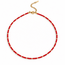 Goodies Label Goodies Label Rode Kralenketting met Goudkleurige Details | 40+5 cm