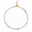 Goodies Label Goodies Label Paarse Kralenketting met Goudkleurige Details | 40+5 cm