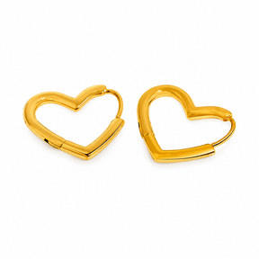 Goodies Label Kleine Hartjes Hoops Goudkleurig | Stainless Steel